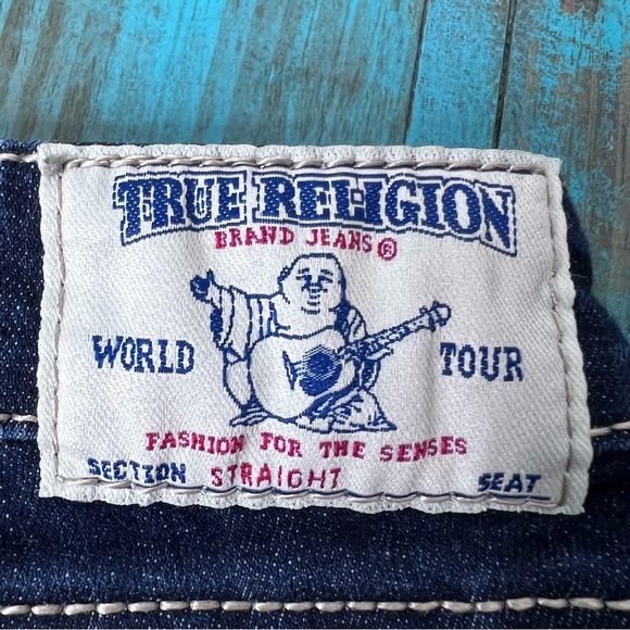 True Religion Straight Leg Dark Wash Jeans Size 26 - Picture 15 of 16